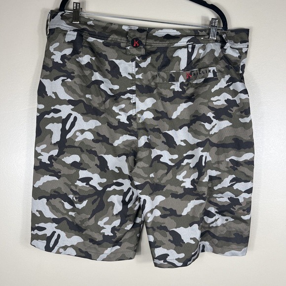 KILLIK Men’s Camo Board Shorts Swim Trunks Size 38 pockets stretch - Picture 2 of 2